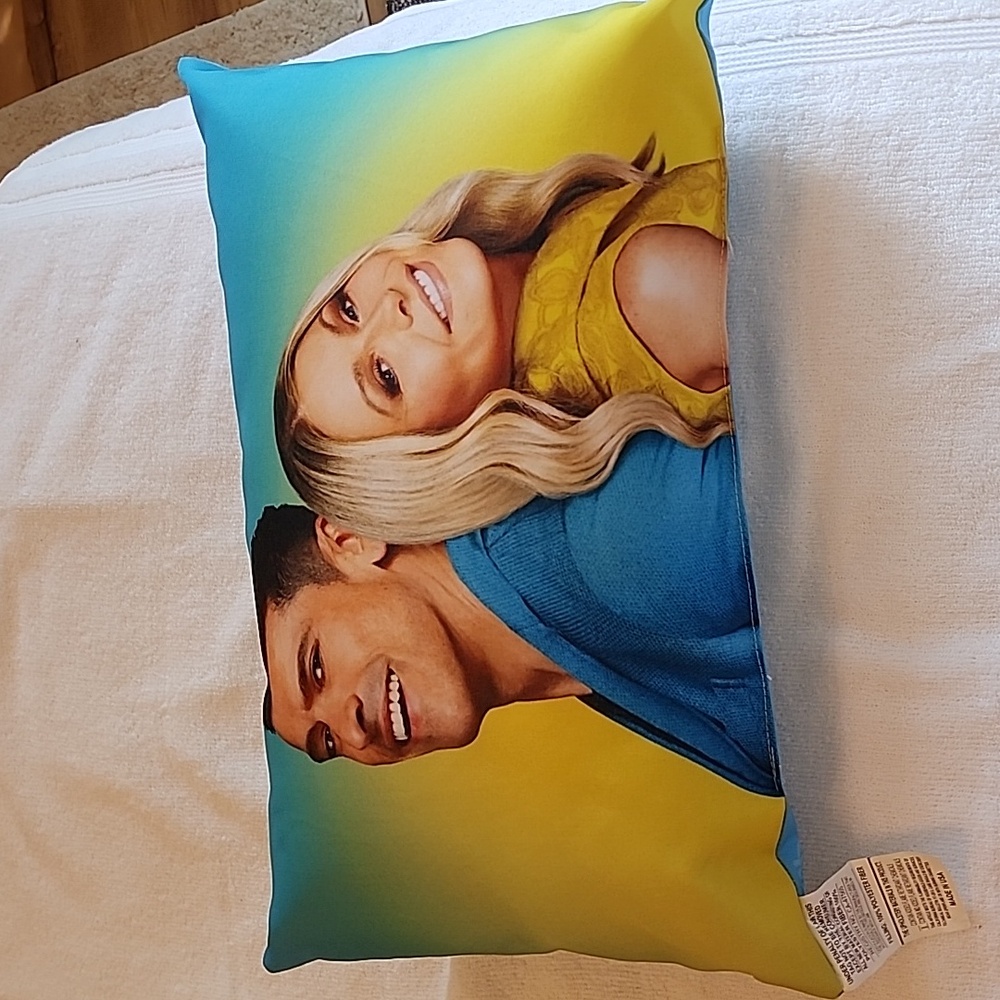Live with Kelly and Mark promo outdoor pillow